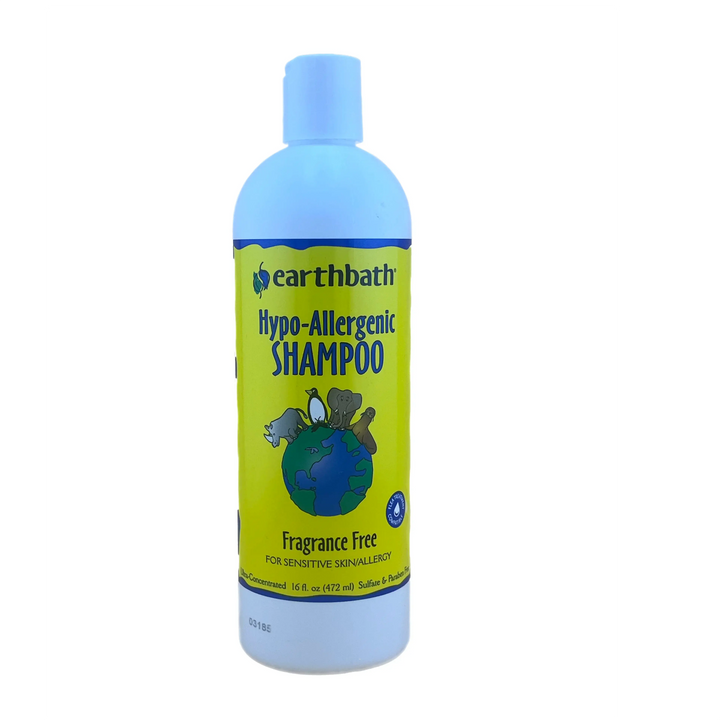 earthbath® Hypoallergenic Shampoo – Fragrance Free, For Sensitive Skin (16 oz)