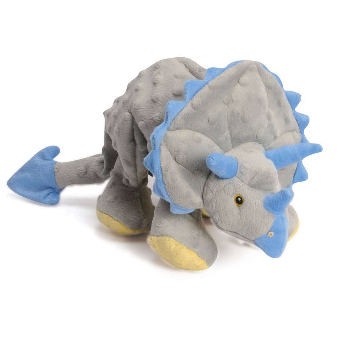 GoDog Dinos Frills Triceratops w/Chew Guard Toy Grey Large