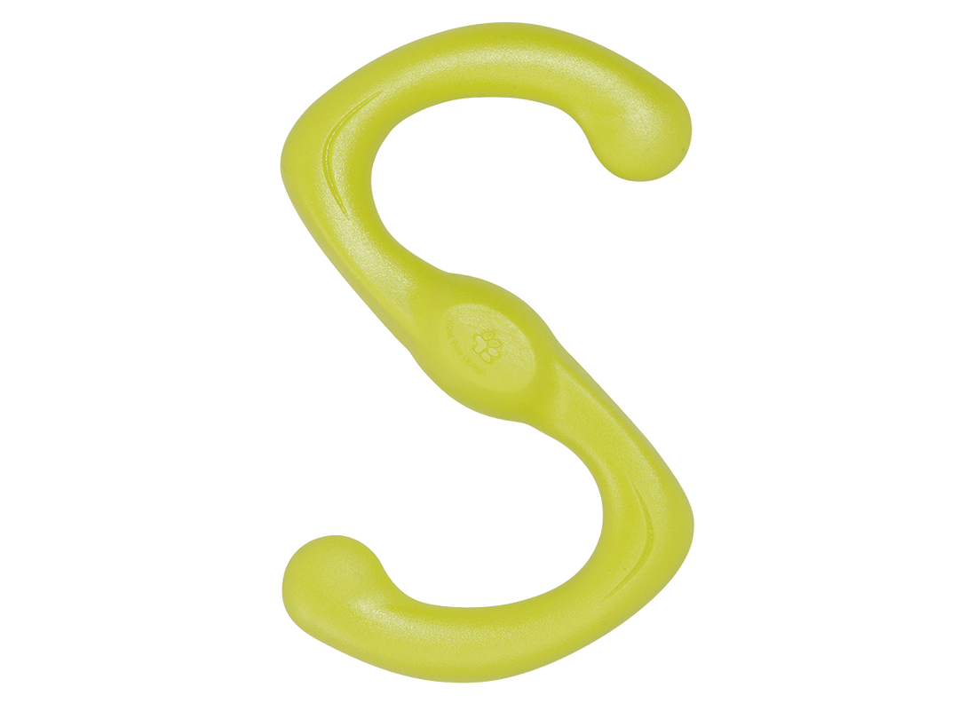 Granny Smith letter 'S' shape on a black background