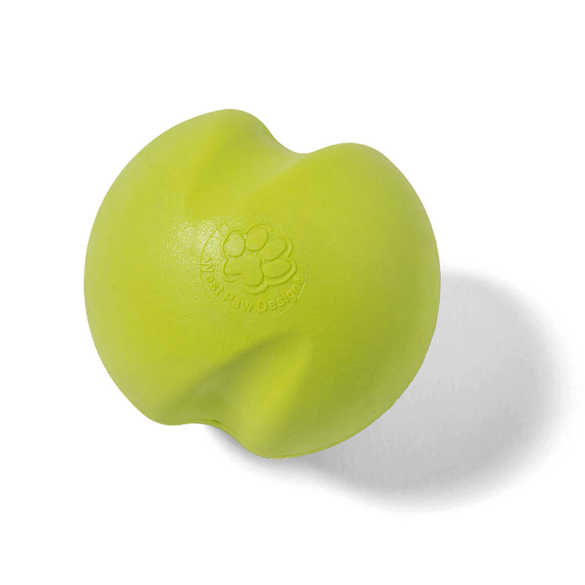 Green dog toy with a brand logo on a white background