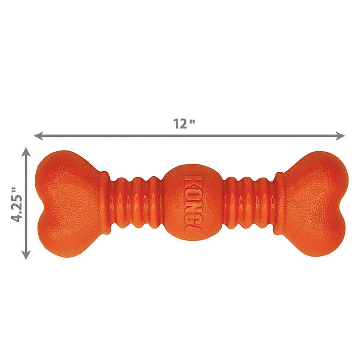 KONG SqueakStix Wigglerz Large 12" Dog Toy (Orange)