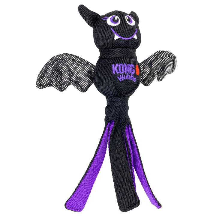 Side view bat black, purple, and gray wings