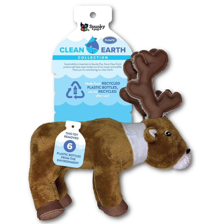 Clean Earth Recycled Plush Toys - 100% Sustainable: Large / Caribou