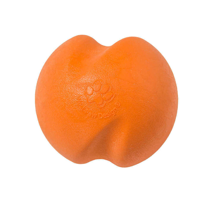 West Paw Jive® Dog Toy Ball for Chew, and Fetch: Tangerine / Large