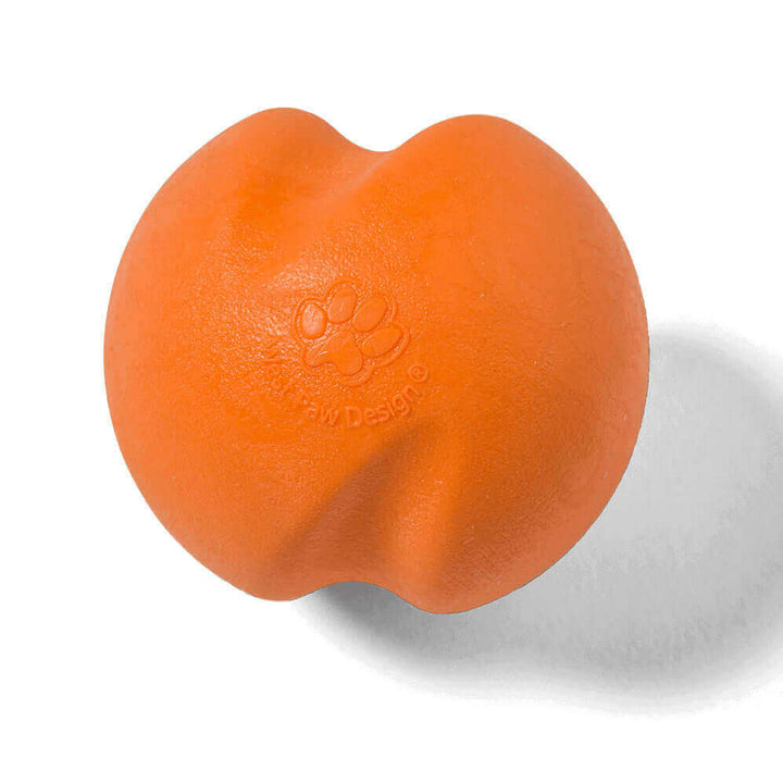 West Paw Jive® Dog Toy Ball for Chew, and Fetch: Tangerine / Large