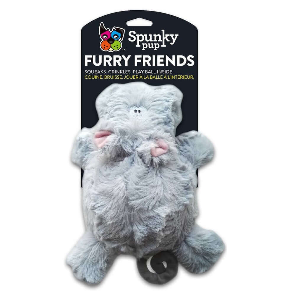 Furry Friends 2-in-1 Plush and Ball Squeaker by Spunky Pup