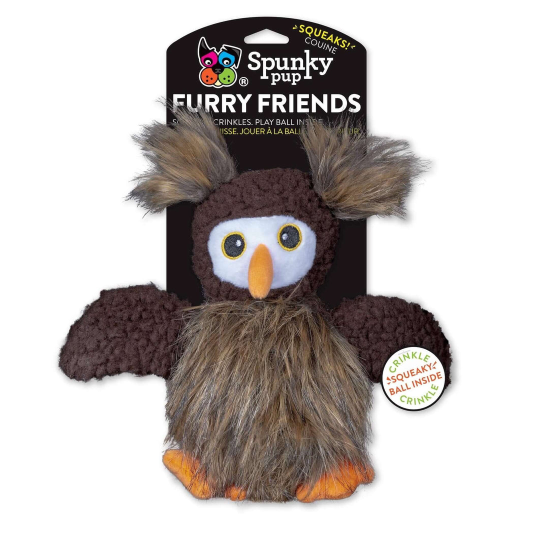 Furry Friends 2-in-1 Plush and Ball Squeaker by Spunky Pup