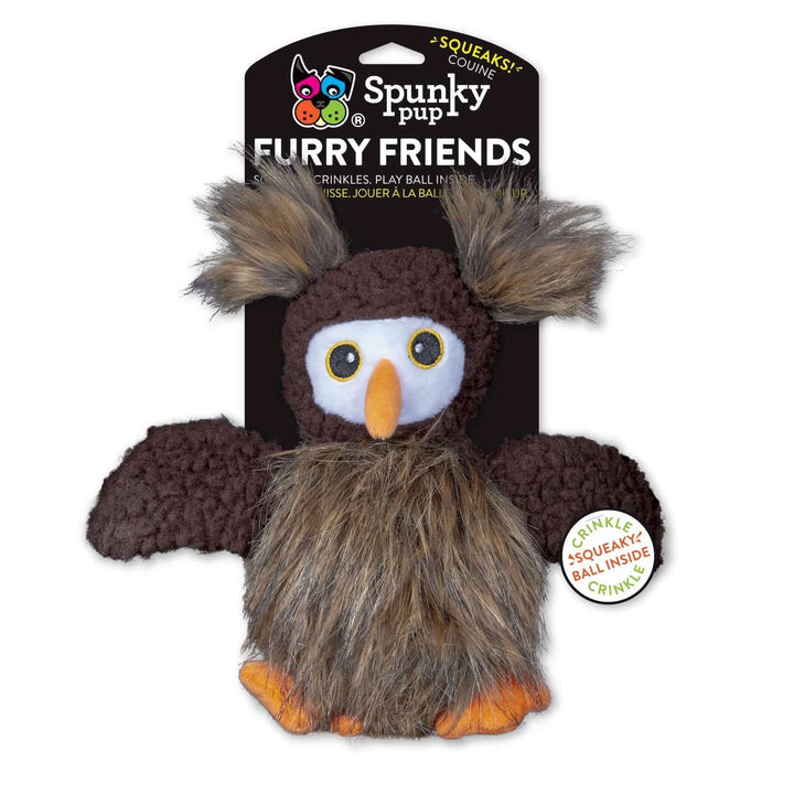 Furry Friends 2-in-1 Plush and Ball Squeaker by Spunky Pup