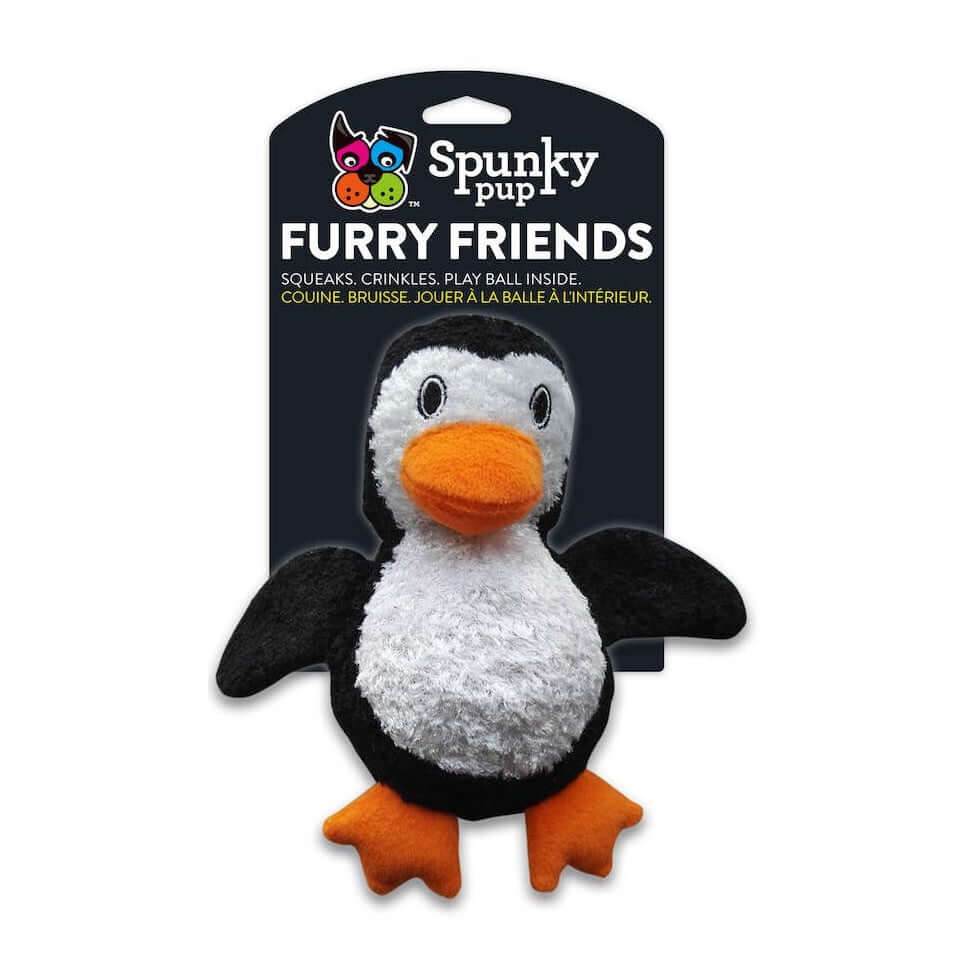 Furry Friends 2-in-1 Plush and Ball Squeaker by Spunky Pup