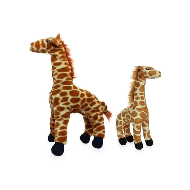 Mighty Safari Giraffe plush dog toys in two sizes – durable stuffed animal toy for dogs
