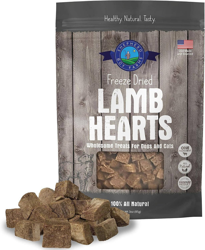 Freeze Dried Lamb Heart Treats: 8oz