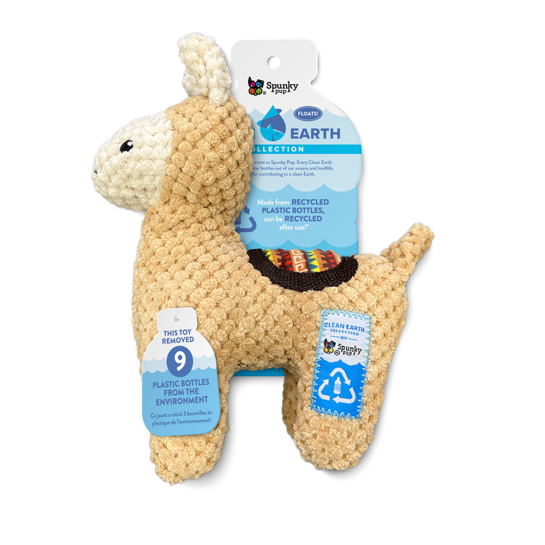 Clean Earth Recycled Plush Toys - 100% Sustainable: One Size / Llama