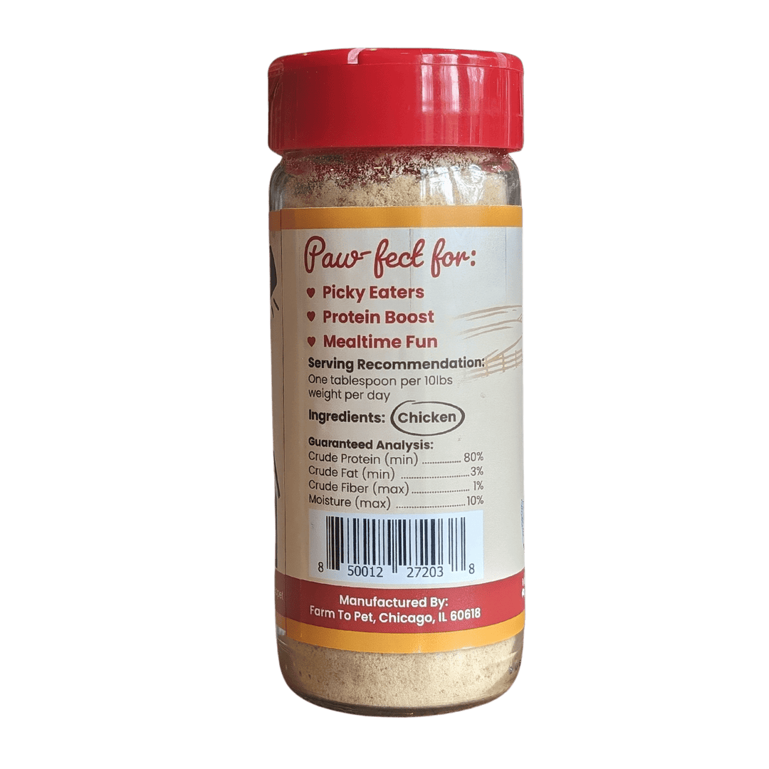 Farm to Pet Chicken Treat Dog Food Topper – 4.7 oz