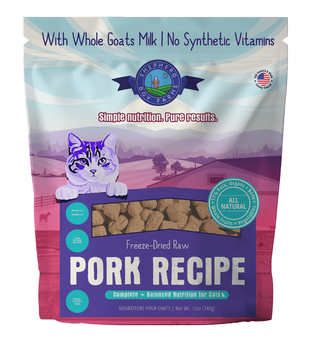 Freeze Dried Pork Recipe For Cats - 12oz