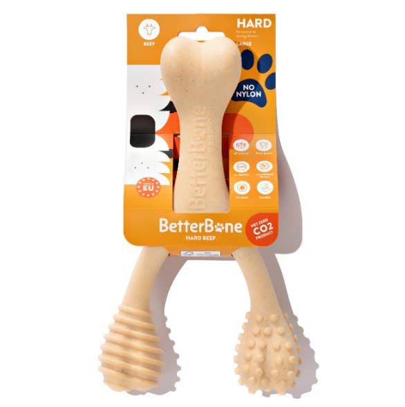 BetterBone Hard Beef Dog Chew Toy Large