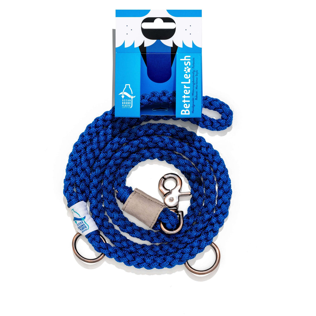 100% Fairtrade Recycled Ocean Bound Plastic - BETTERLEASH: Neon Fuchsia / Small