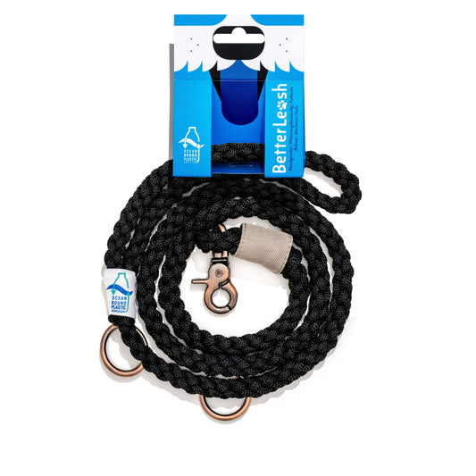 BETTERLEASH: Large Onyx Black - Recycled Ocean Plastic