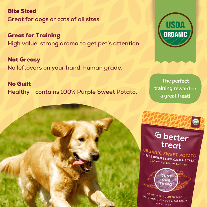 Organic Freeze Dried Purple Sweet Potato Dog and Cat Treats