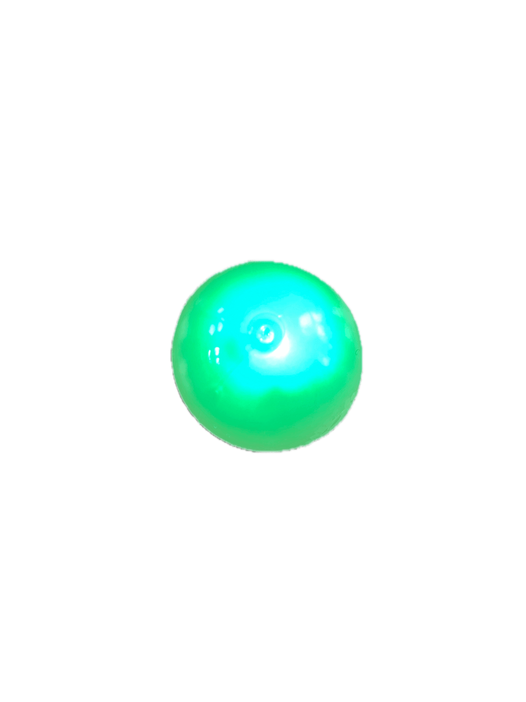 Green glowing sphere on a black background