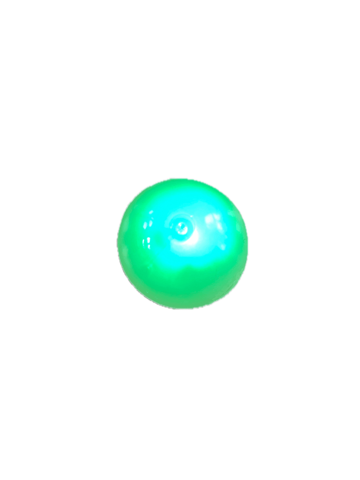 Green glowing sphere on a black background