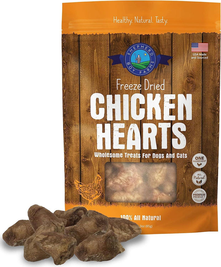 Freeze Dried Chicken Heart Treats: 8oz