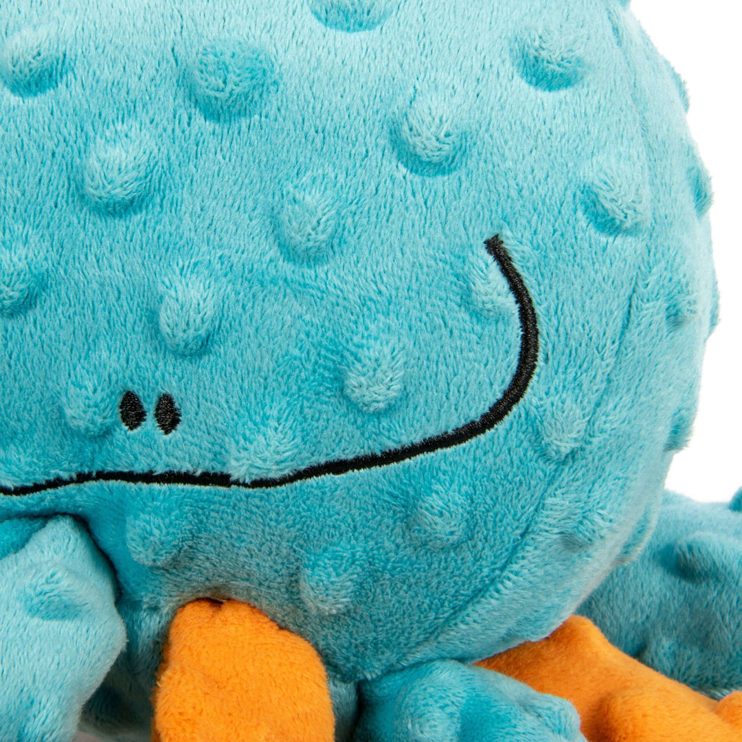 GoDog Crazy Tugs Octopus Squeaky Plush Dog Toy Large