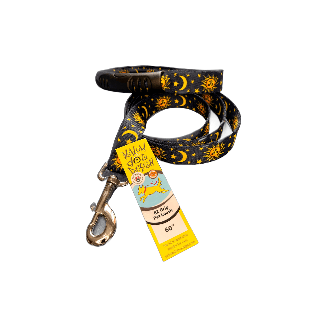 Yellow Dog Leash - Sun and Moon 1" x 60"