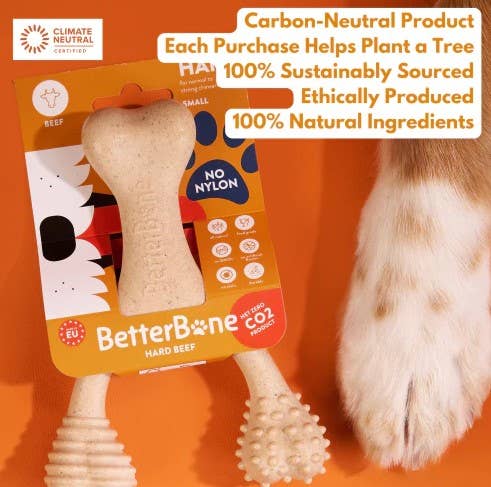 BetterBone Hard Beef Dog Chew Toy Large