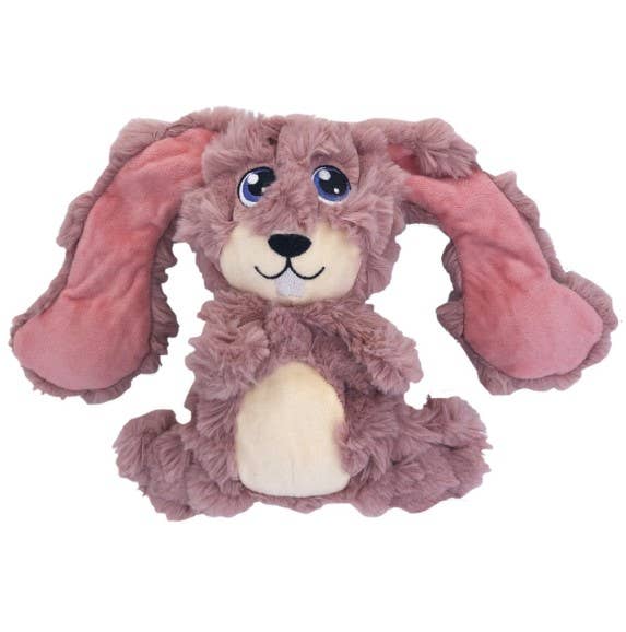 A soft and cuddly plush bunny dog toy with floppy ears and an adorable design, perfect for playtime and snuggling.