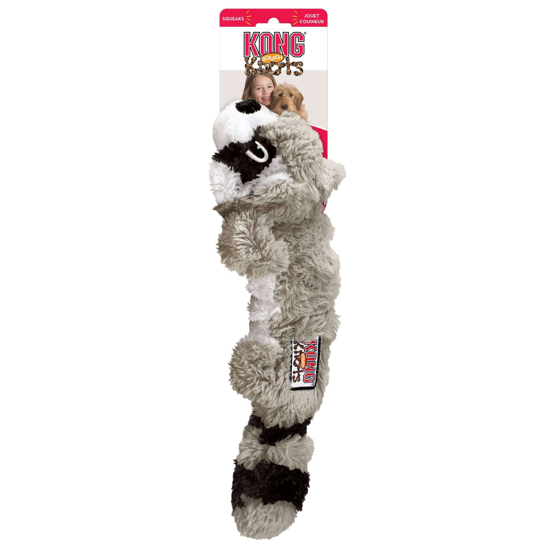 KONG Raccoon dog toy with packaging on a white background