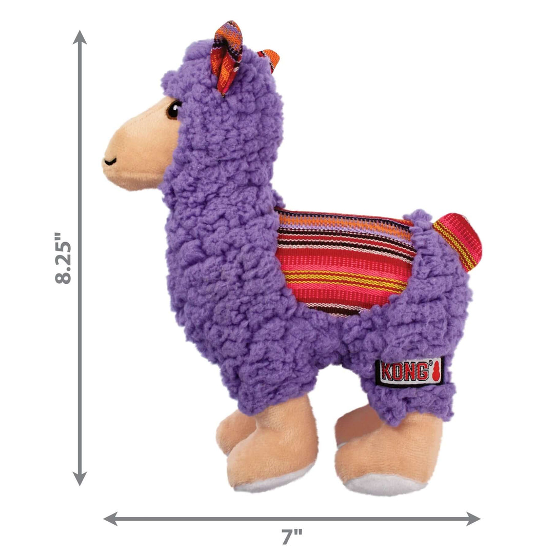 KONG Sherps Llama Plush Dog Toy (Squeaker + Crinkles)
