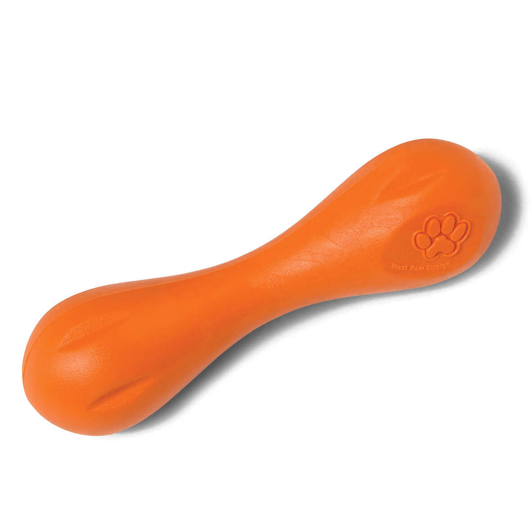West Paw Hurley® Dog Toy for Chew, and Fetch: Tangerine